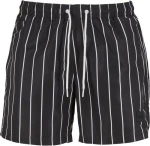Urban Classics Badeshort - Stripe Swim Shorts - S bis XXL - für Männer - Größe M - schwarz/weiß