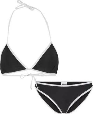 Urban Classics Bikini-Set - Ladies Retro Triangle Bikini - XL - für Damen - Größe XL - schwarz/weiß