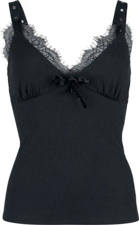 Jawbreaker - Gothic Top - Sleeveless Top - XS bis XXL - für Damen - Größe L - schwarz