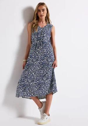 Street One Frauen Ärmelloses Maxi-Kleid in Blau, Gr: 34