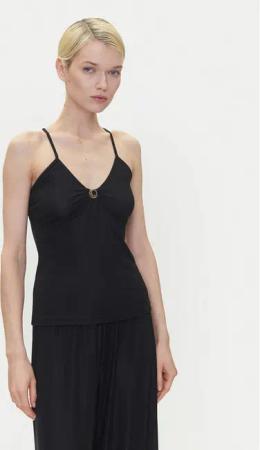 Emporio Armani Top EW001292 AF12206 FC043 Schwarz Slim Fit