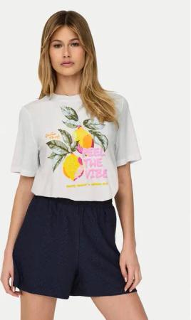 ONLY T-Shirt Bilins 15320615 Weiß Regular Fit