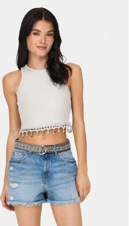 ONLY Top Shelly 15325019 Weiß Slim Fit
