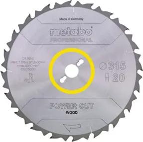 Metabo Sägeblatt "power cut wood - professional", 315x2,8/1,8x30, Z20 FZ 22°