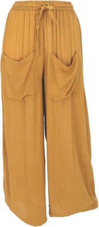 Guru-Shop Relaxhose Boho Sommerhose, luftige Basic Hose, weite.. alternative Bekleidung