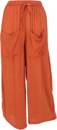 Guru-Shop Relaxhose Boho Sommerhose, luftige Basic Hose, weite.. alternative Bekleidung
