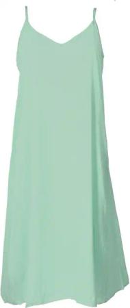 Guru-Shop Midikleid Midikleid, Sommerkleid, Trägerkleid - salbei alternative Bekleidung