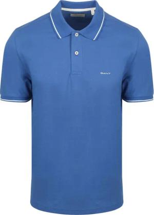 Gant Tipping Piqué Poloshirt Blau - Größe XL