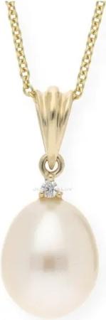 JuwelmaLux Kettenanhänger JuwelmaLux Anhänger 333 Gold mit Perle und Zirkonia JL10-02-1014 (1-tlg), Schmuckanhänger