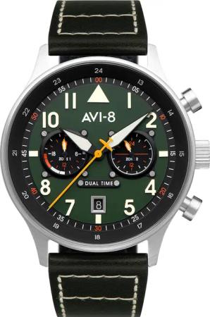 AVI-8 AV-4088-02 Carey Dual Time Herrenuhr 44mm 5ATM