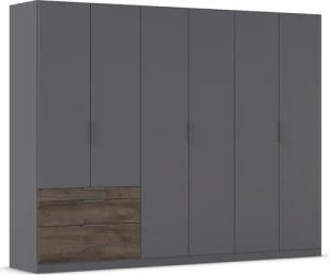 rauch Kleiderschrank "Drehtürenschrank Schrank Garderobe Schlafzimmerschrank KODA", (oberer Schubkasten mit praktischer Inneneinteilung), mit asymmetrisch angeordneten Schubladen MADE IN GERMANY
