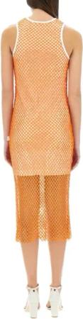 Moschino - Mesh And Sequin Dress - Größe 40 - orange