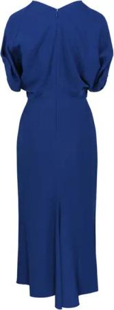 Victoria Beckham - Blouson Detail Midi Dress - Größe 8 - blau