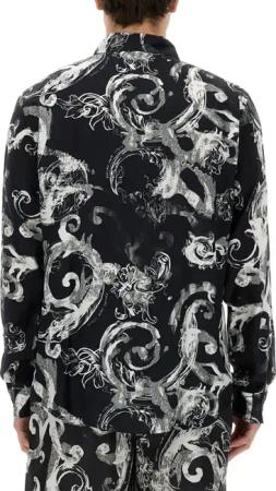 Versace Jeans Couture - Printed Shirt - Größe 46 - schwarz