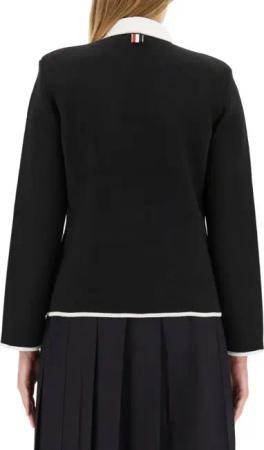 Thom Browne - Single-Breasted Collarless Jacket - Größe 38 - schwarz