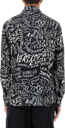 Versace Jeans Couture - Logomania Print Shirt - Größe 52 - grau