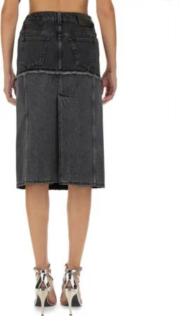 Alexander McQueen - Two-Tone Denim Skirt - Größe 40 - grau