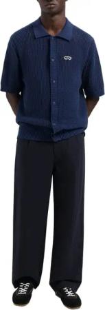 ØLÅF - olaf Knit Polo Polos Donkerblauw M210701 - Größe L - blue