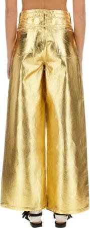 GANNI - Jeans Wide Leg - Größe 27 - goldfarben