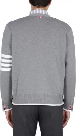 Thom Browne - 4Bar Stripe Cardigan - Größe 4 - grau