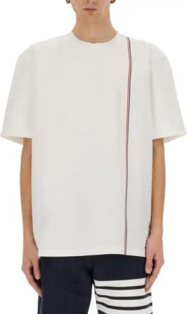 Thom Browne - Jersey T-Shirt - Größe 5 - weiß