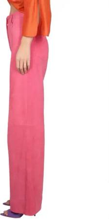 Alberta Ferretti - High-Waisted Wide Leg Pants - Größe 40 - rot