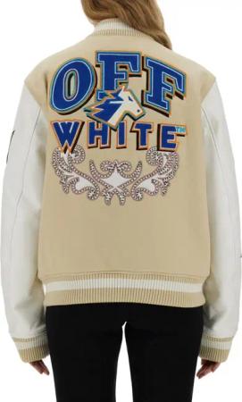 Off-White - Varsity Jacket - Größe 42 - beige