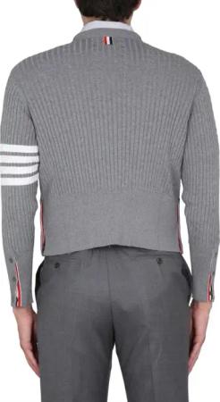Thom Browne - 4Bar Stripe Jersey - Größe 3 - grau