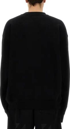 Off-White - Logo-Embroidered Black Sweatshirt - Größe L - schwarz