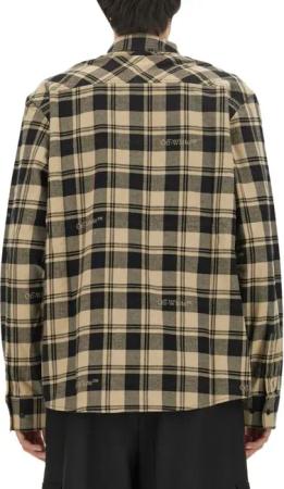 Off-White - Oversized Check Print Shirt - Größe M - gelb