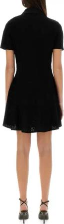 Givenchy - Textured Jacquard Polo Style Dress - Größe M - schwarz