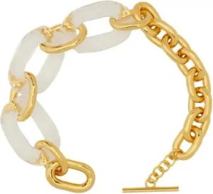 Paco Rabanne Halskette - Gold-Tone Chain Necklace With Translucent Elements - Gr. unisize - in Gold - für Damen