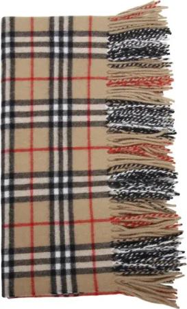 Burberry Tücher & Schals - Cashmere Check Pattern Scarf - Gr. unisize - in Beige - für Damen