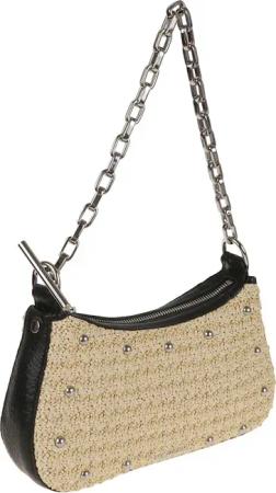 Alexander McQueen Hobo Bags - Curved Mini Pouch With Natural Raffia - Gr. unisize - in Beige - für Damen