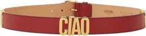 Moschino Gürtel - "Hello" Belt - Gr. 85 - in Rot - für Damen