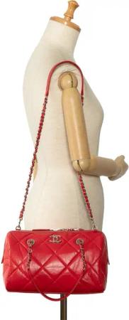 Chanel Hobo Bags - 2019 Small Aged Calfskin Express Bowling Satchel - Gr. unisize - in Rot - für Damen