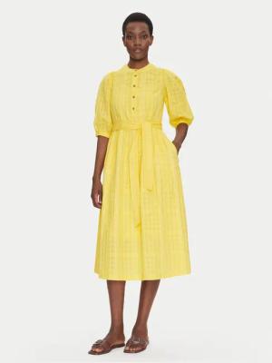 Barbour Sommerkleid LDR0893YE32 Gelb Regular Fit