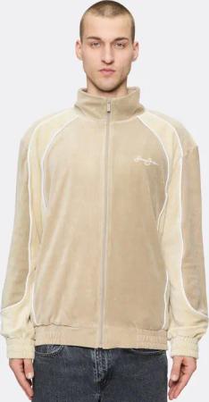 Sean John Script Logo Colorblock Velours Trackjacket