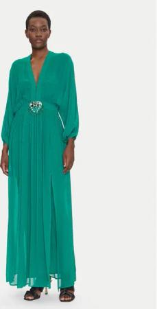 Luisa Spagnoli Abendkleid Paiolo 541815 Grün Regular Fit