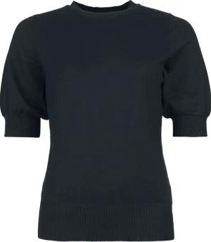 Banned Retro - Rockabilly Strickpullover - S bis M - für Damen - Größe S - schwarz