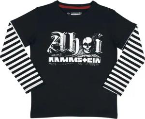 Rammstein Langarmshirt - Ahoi - 110/116 bis 158/164 - Größe 110/116 - schwarz/weiß  - Lizenziertes Merchandise!