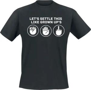 Sprüche T-Shirt - Settle This Like Grown Ups - M bis 3XL - für Männer - Größe XL - schwarz