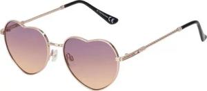 BEZLIT Eyewear Sonnenbrille Herz Form Designer Damen Sonnenbrille (1-St) mit lila-braun, blau-rot, grün-rosa, braun-blau und blau-rosa Linsen