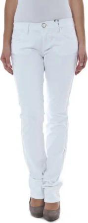 Phard 5-Pocket-Hose Elegante weiße Damenhose mit Röhrenbein und 5 Taschen