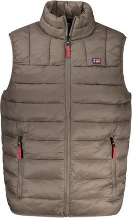 NORWAY 1963 Outdoorjacke Vintage Herrenweste in Braun - Ärmellos mit Kontrastdetails
