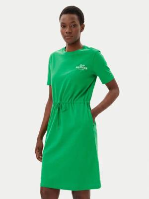 Tommy Hilfiger Kleid für den Alltag WW0WW45529 Grün Regular Fit