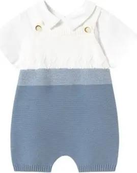 Mayoral Kleider & Outfits 1607 Conjunto peto tricot y camiseta Azul