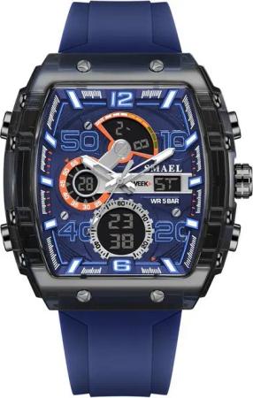 SMAEL Analoge & digitale Chronograph Herrenuhr wasserdicht-Stoppuhrfunktion Watch, Militärische Herren-Sportuhr mit stoßfestem Gehäuse