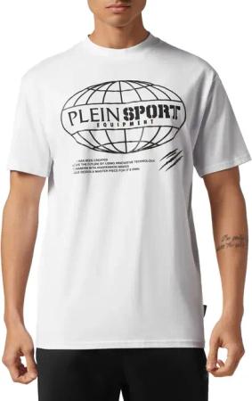 Plein Sport - T-Shirt Global Express Edition - Größe XXL - weiß