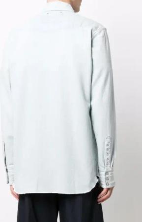 Golden Goose - Bleached Studded Shirt - Größe L - blau